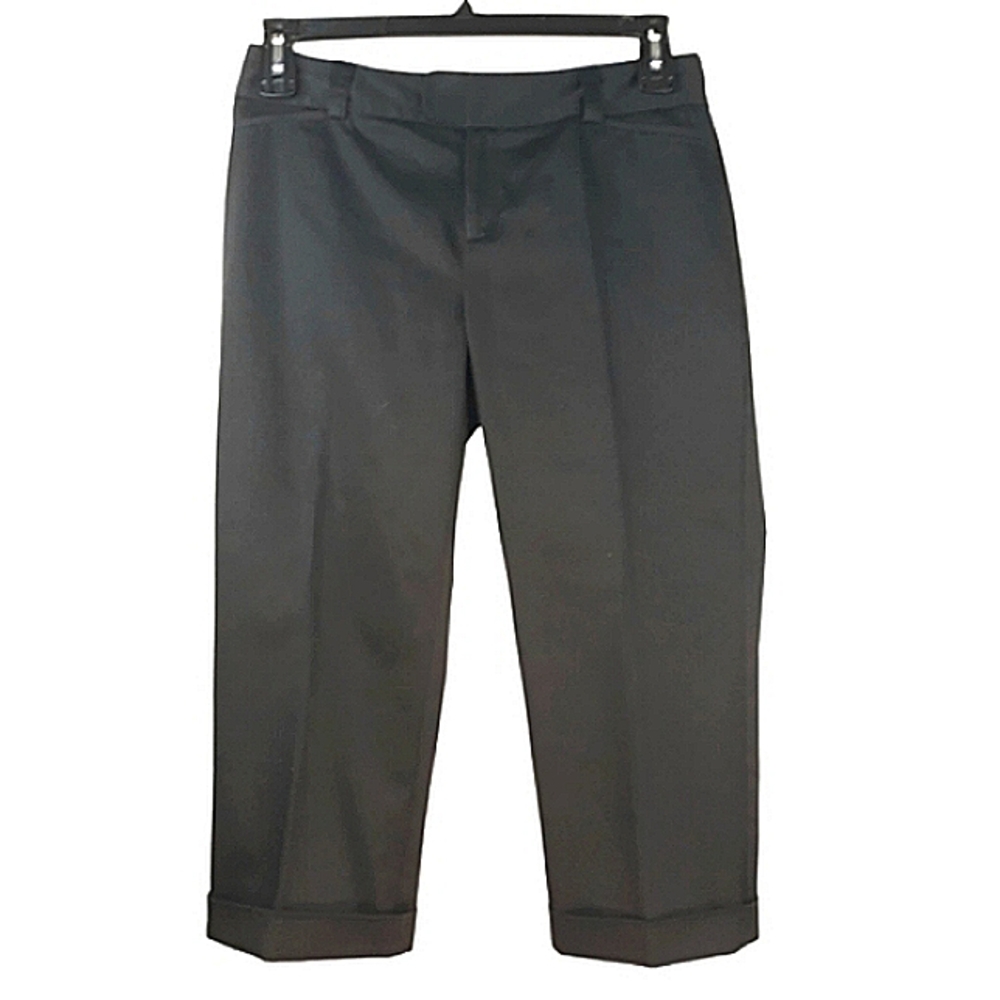 MADISON Capris Crops Black Size 6 Cuffed Hems Light-Weight Denim MADISON